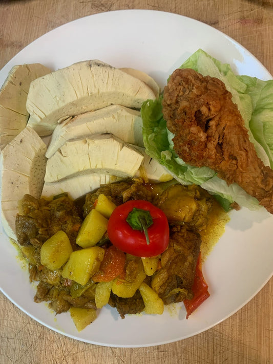 Curry Chicken & Roasted Breadfruit
