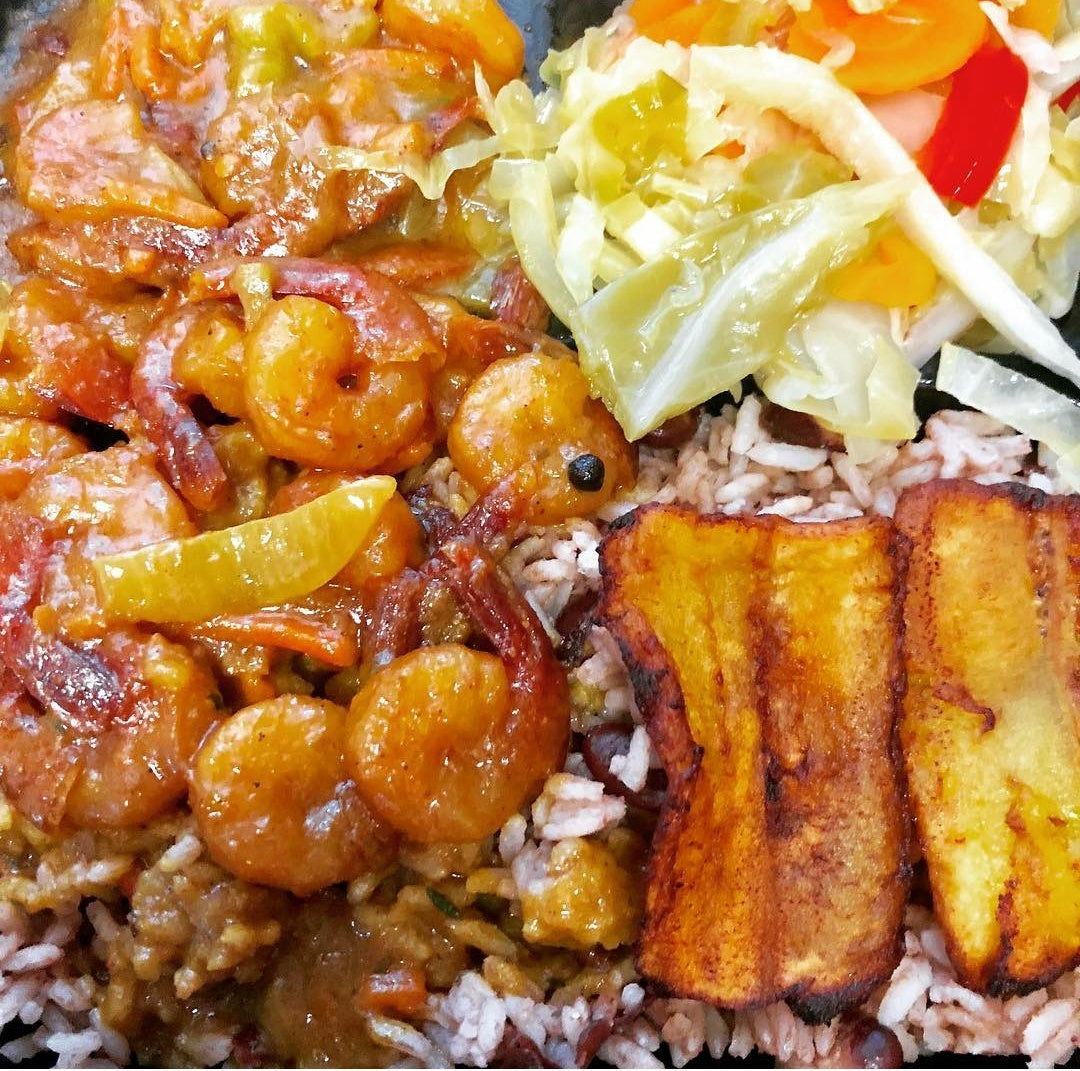 Coconut Curry Shrimp With Rice & Peas